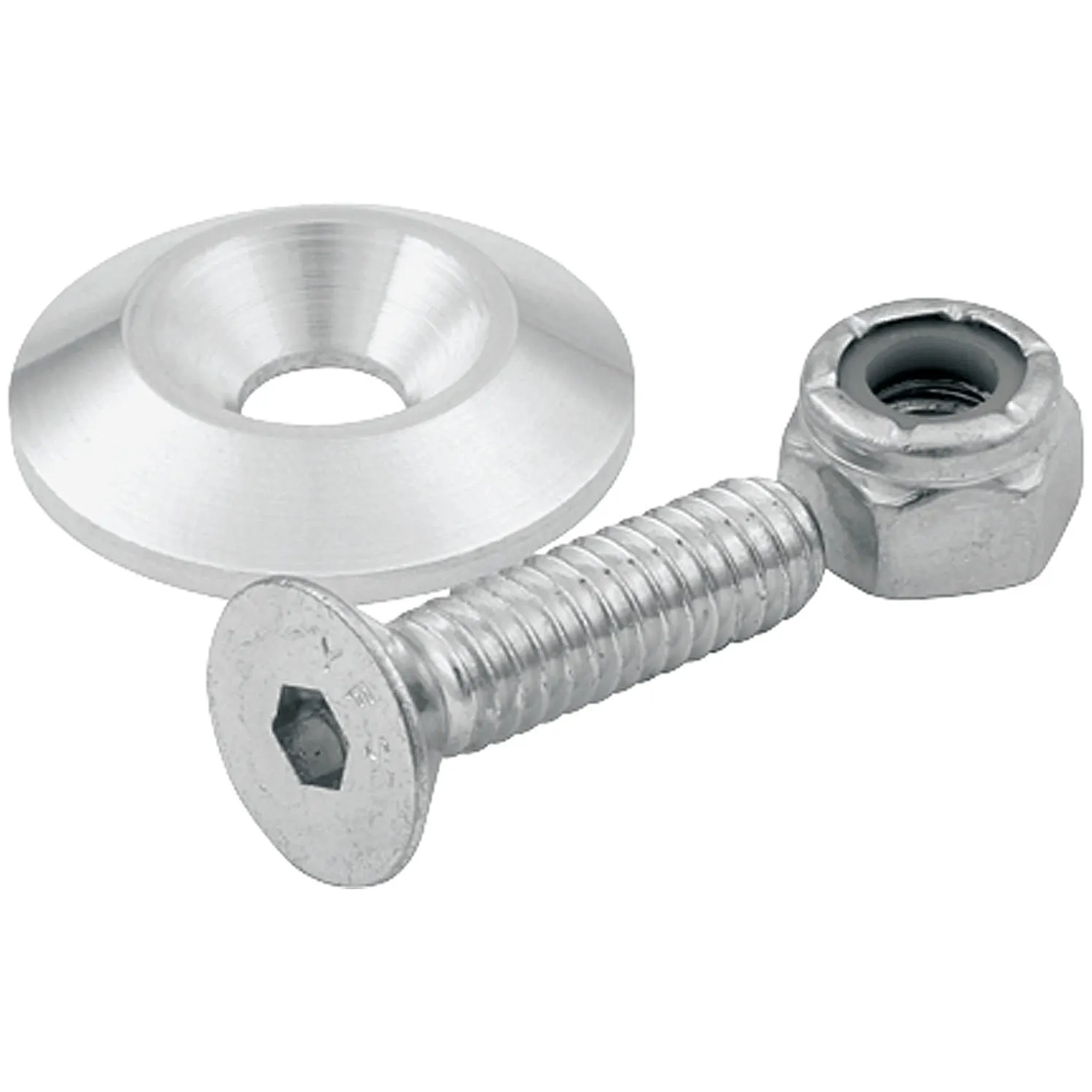 Allstar Performance Countersunk Bolt Kit - 1/4"-20" x 1" , 1" OD Washer (50 Pack)