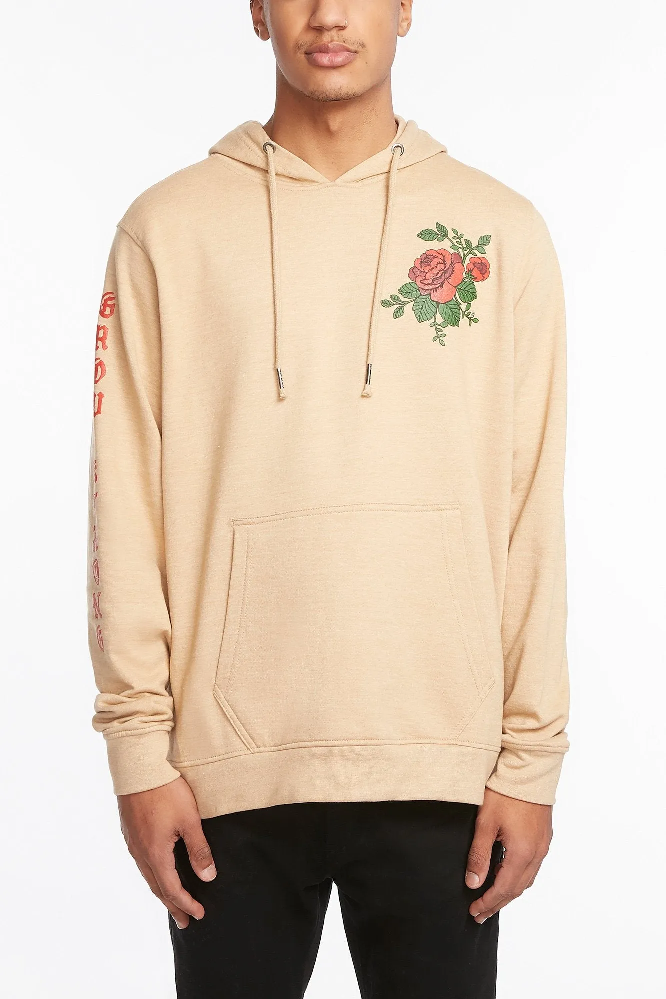 Amnesia Guys "Grow Strong" Roses Popover Hoodie