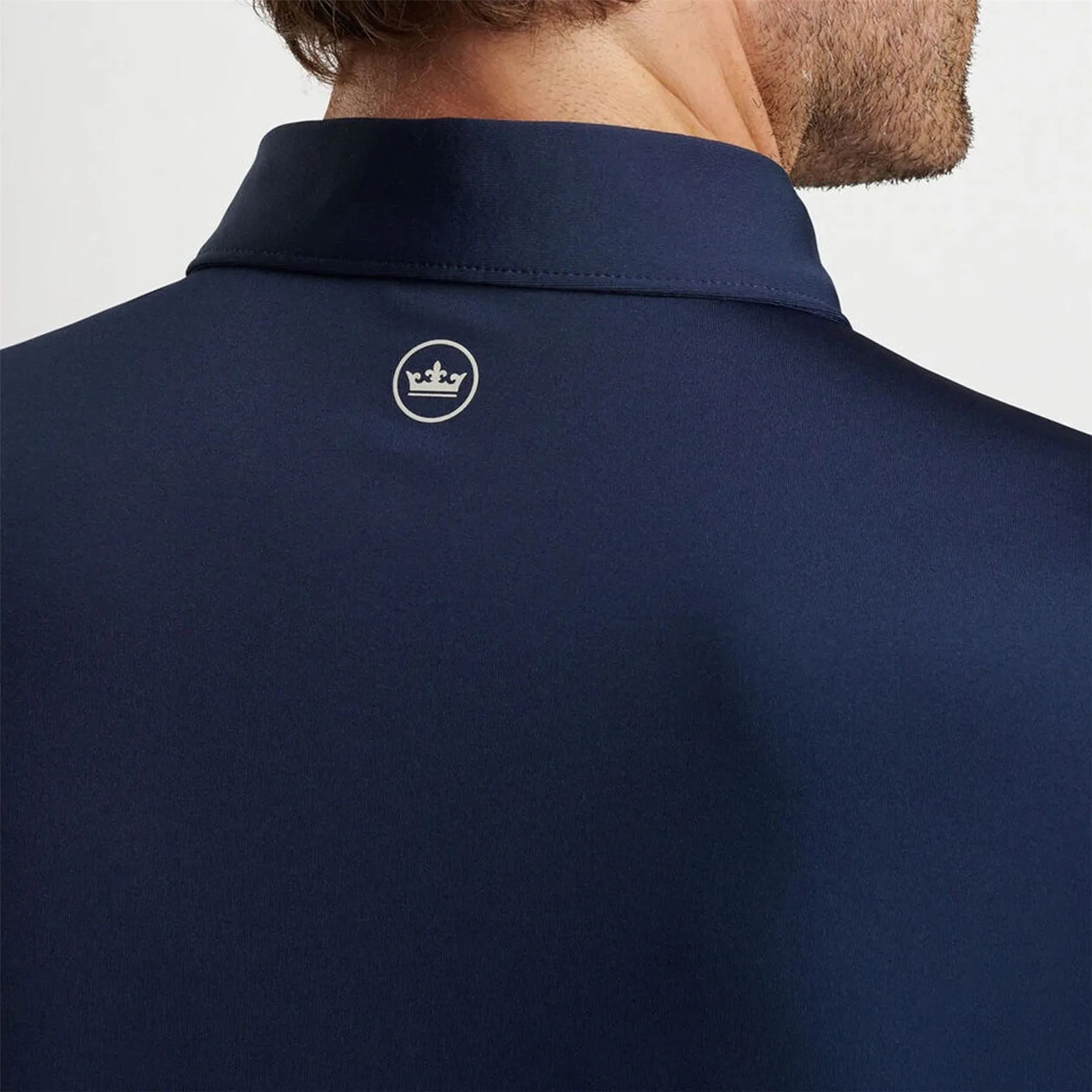 Archer Performance Jersey Polo Self Collar Navy - AW24