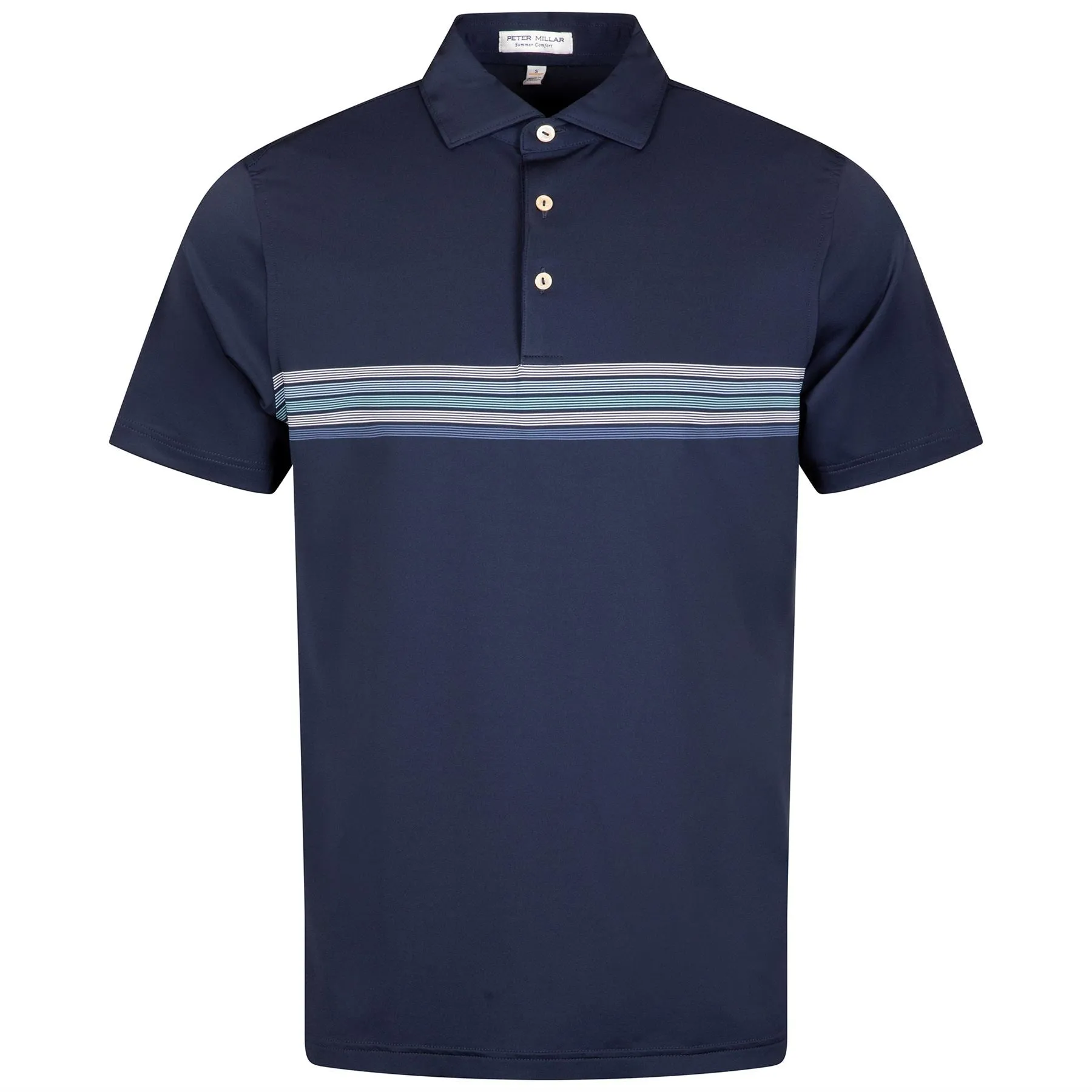 Archer Performance Jersey Polo Self Collar Navy - AW24