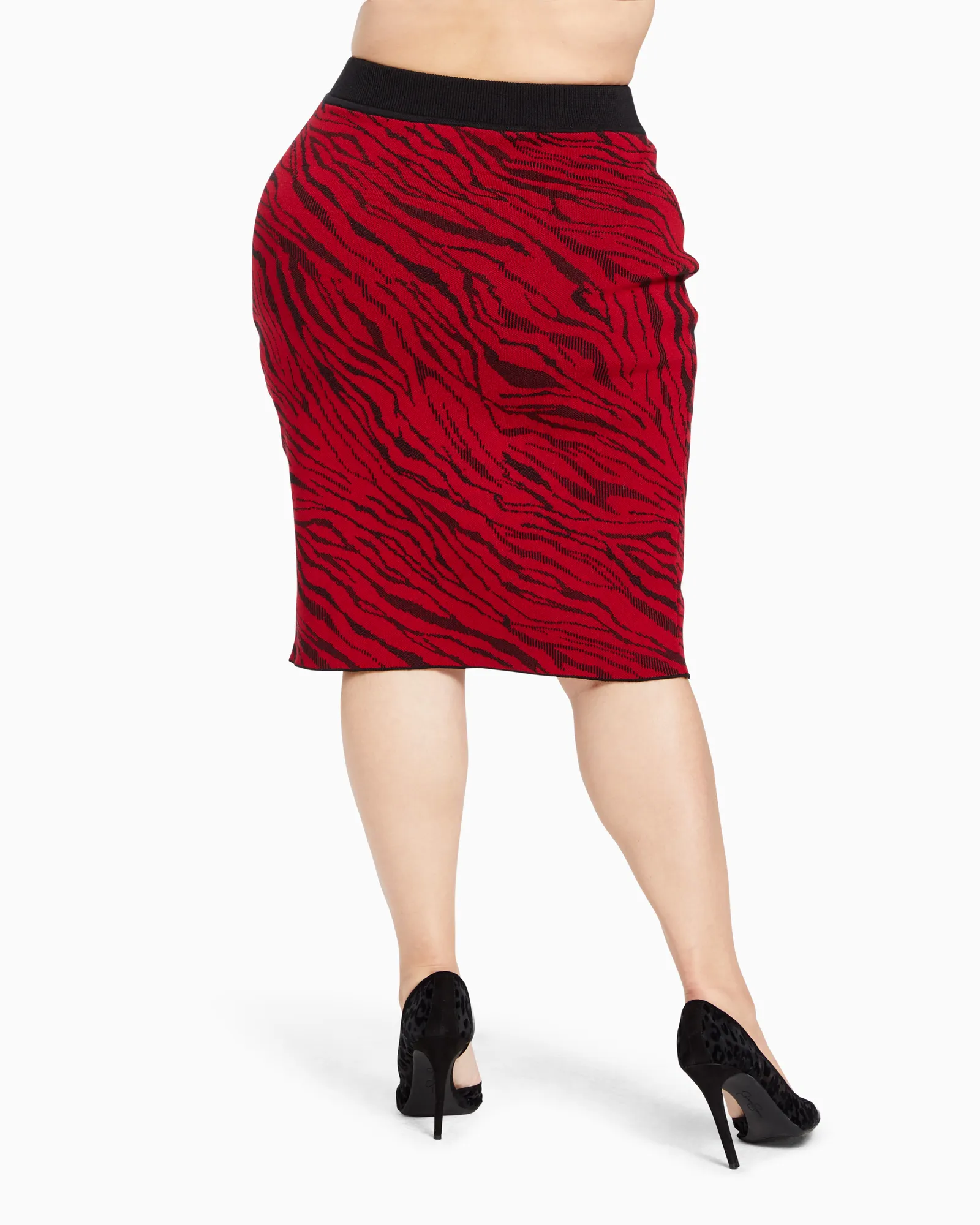 Avens Sweater Skirt | Red / Black