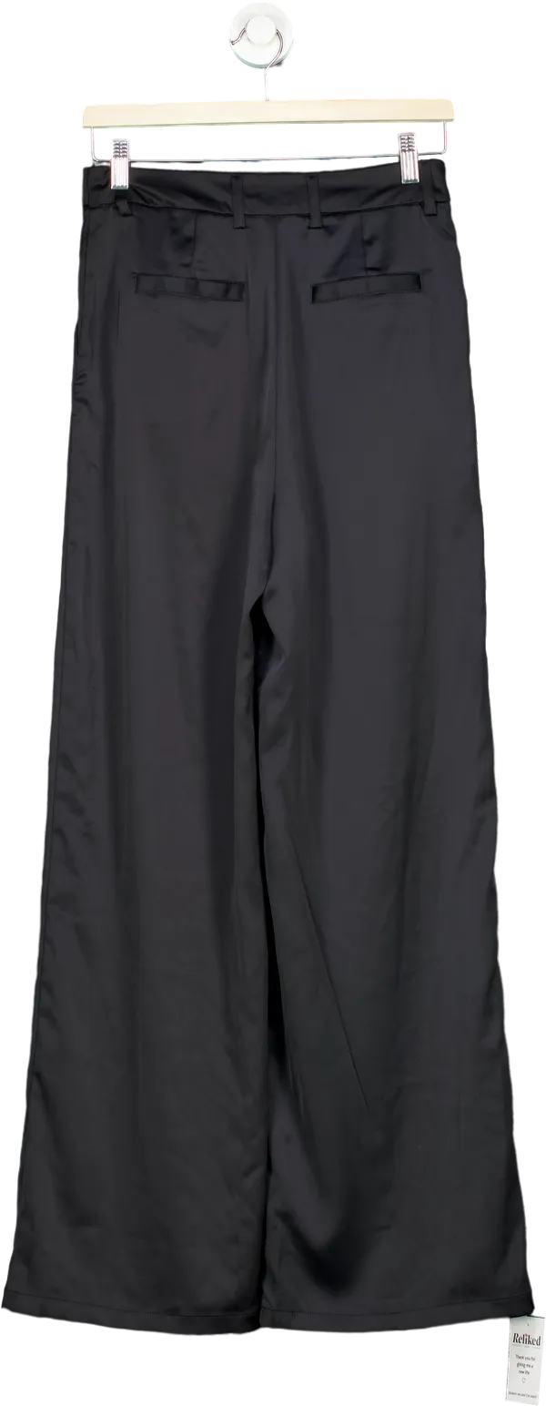 BikBok Black Wide-Leg Trousers EU 36 UK 8