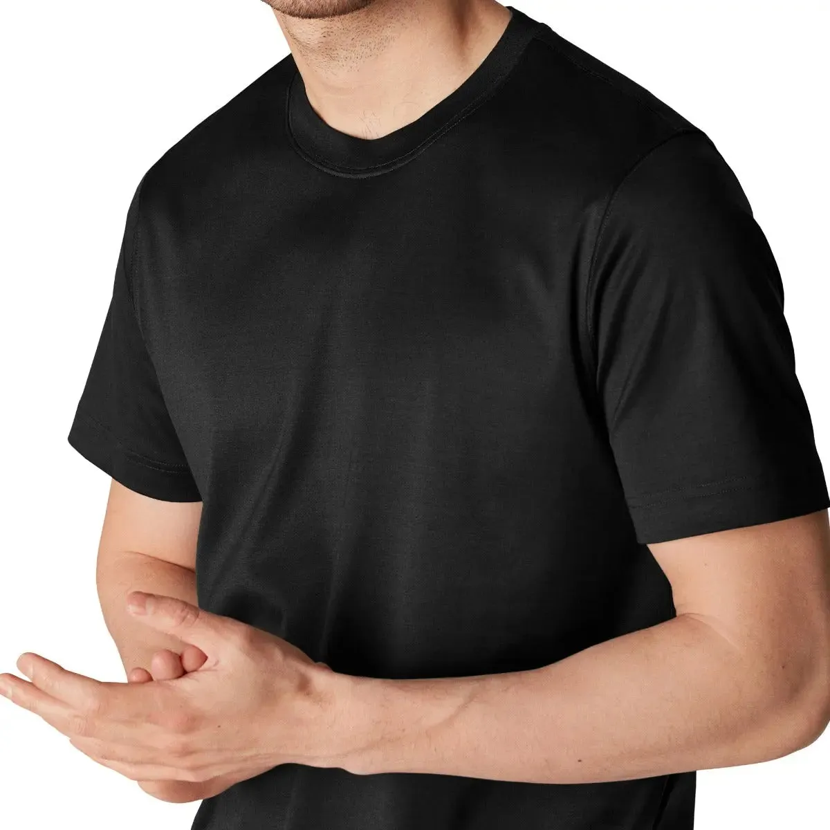 Black Filo di Scozia Slim Fit T-shirt