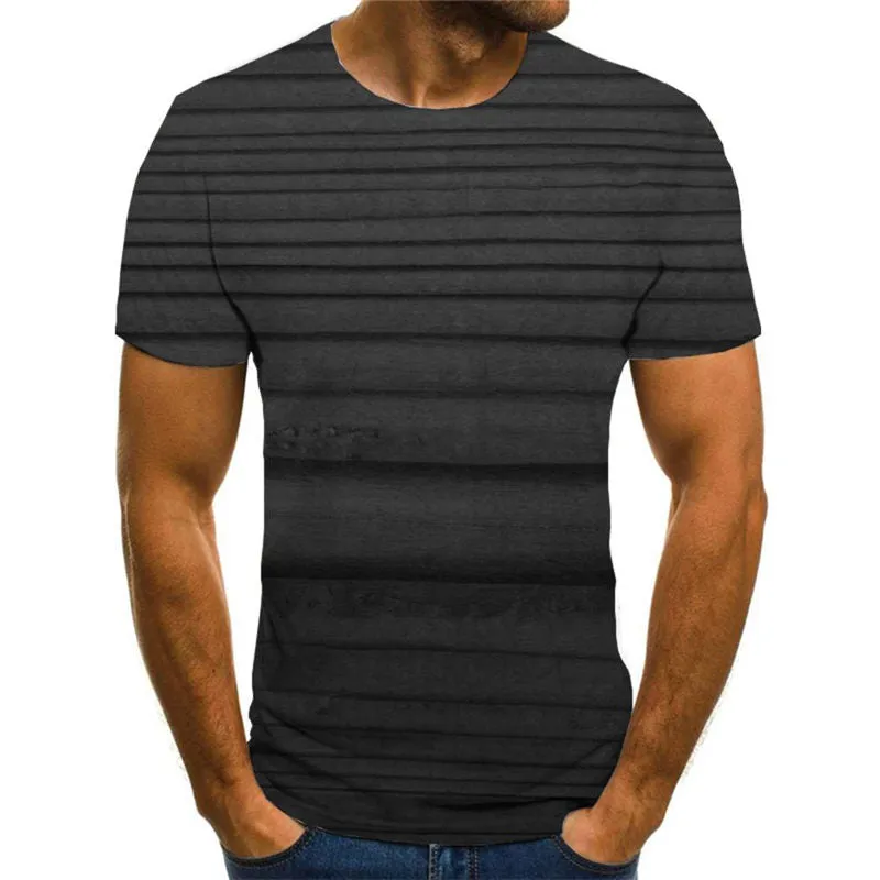 Black wood grain t shirt special texture top tee Casual different man art costume