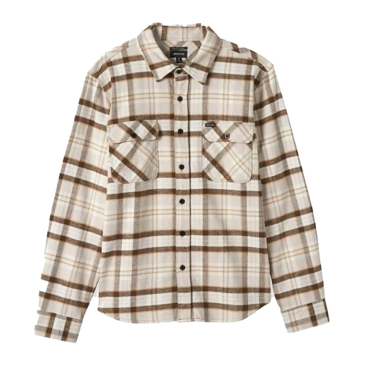 Brixton - Bowery Heavyweight Flannel Beige/Off White/Desert Palm