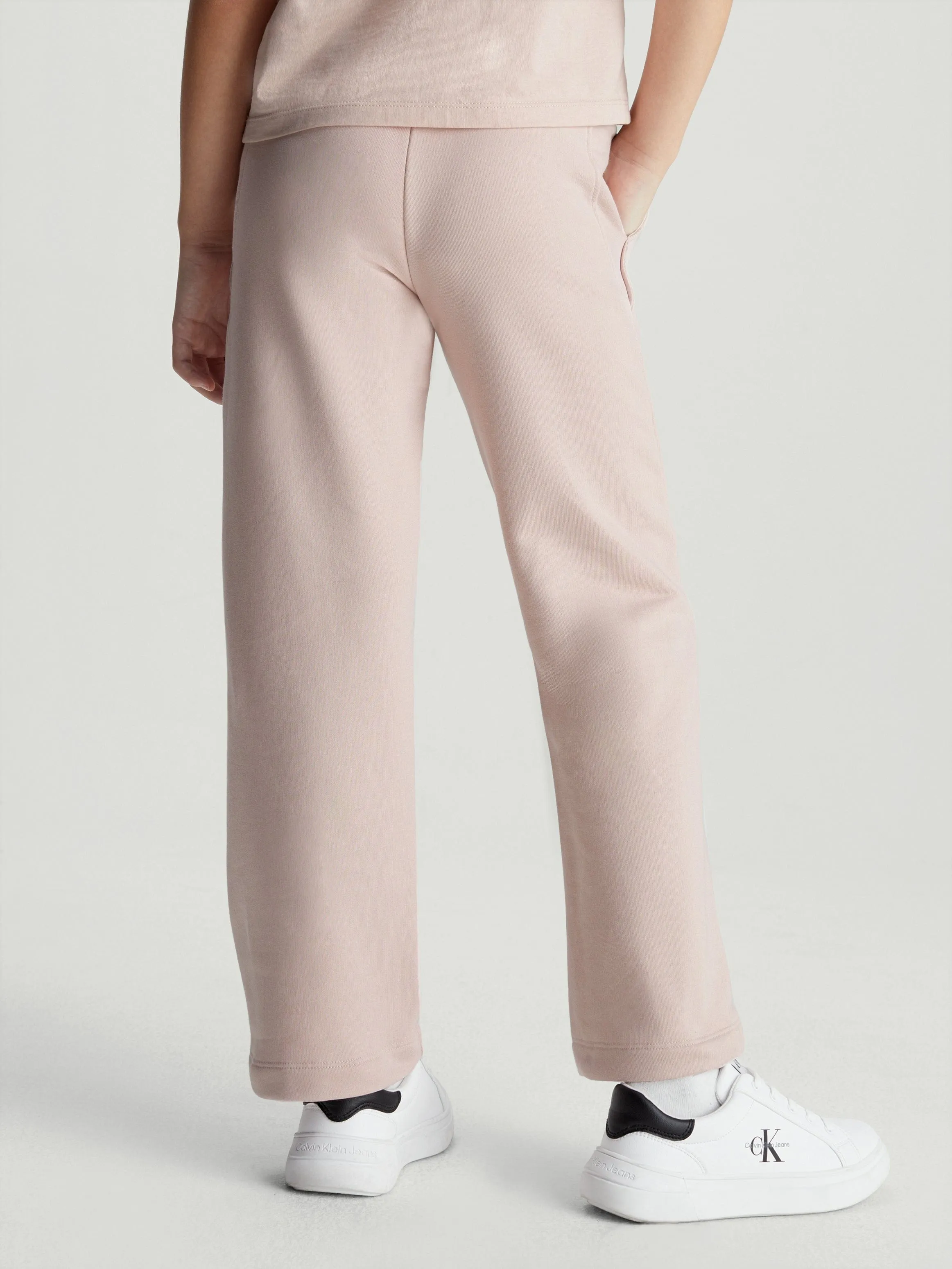 Calvin Klein Girls Monogram Off Placed Joggers in Pink