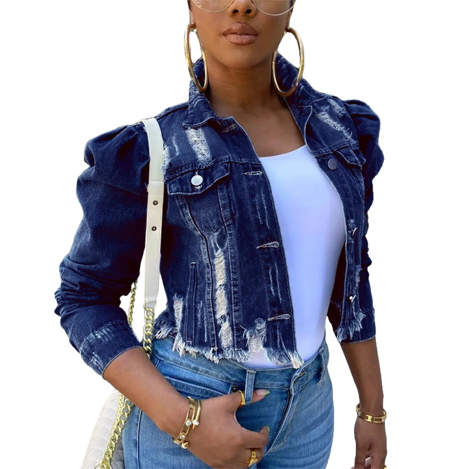 Candela Ripped Denim Jacket