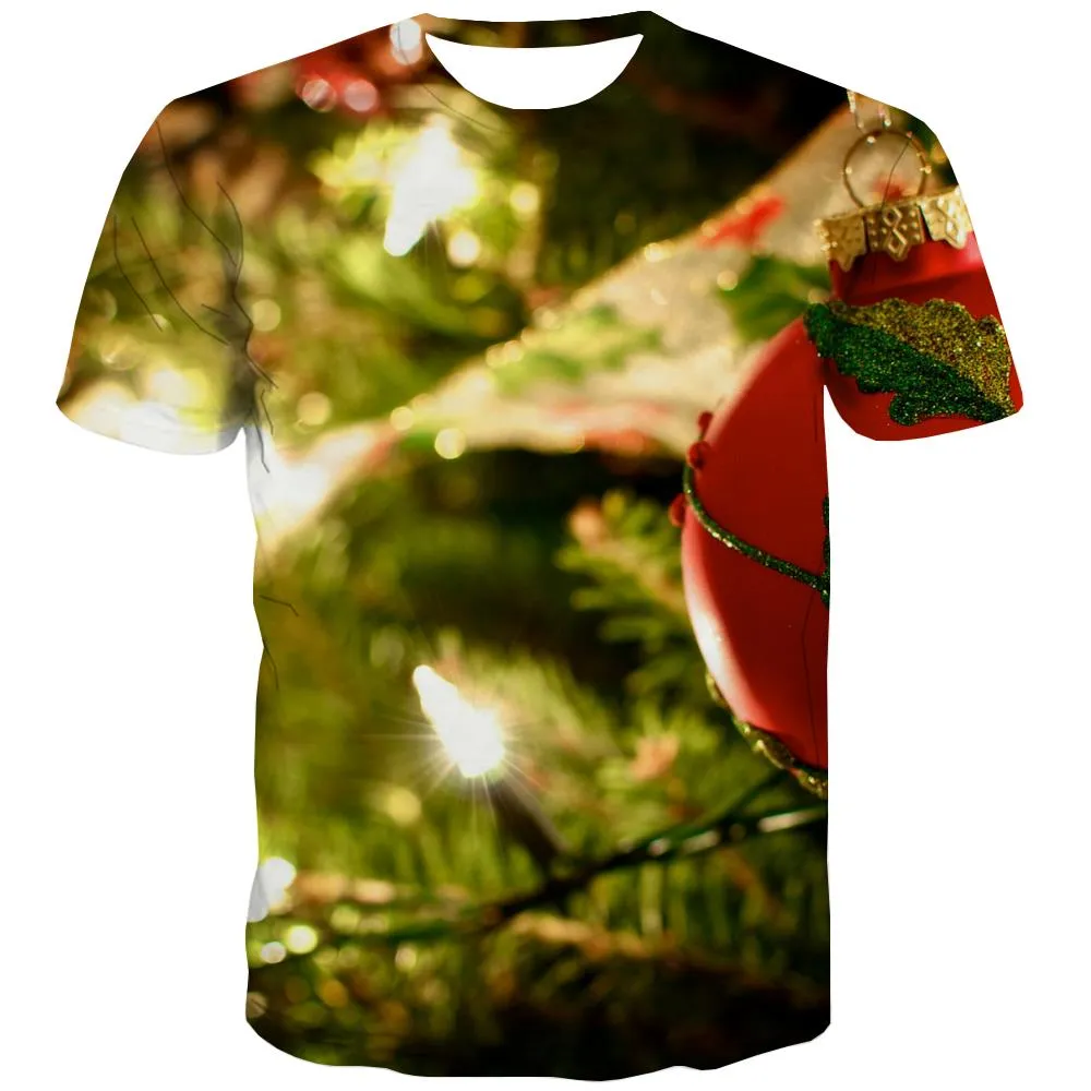 Christmas tree lights shirts festival clothing Cool art costume men Christmas