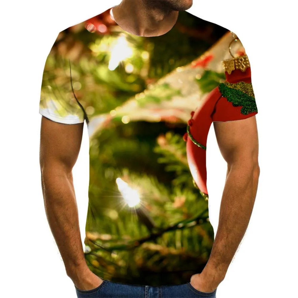 Christmas tree lights shirts festival clothing Cool art costume men Christmas