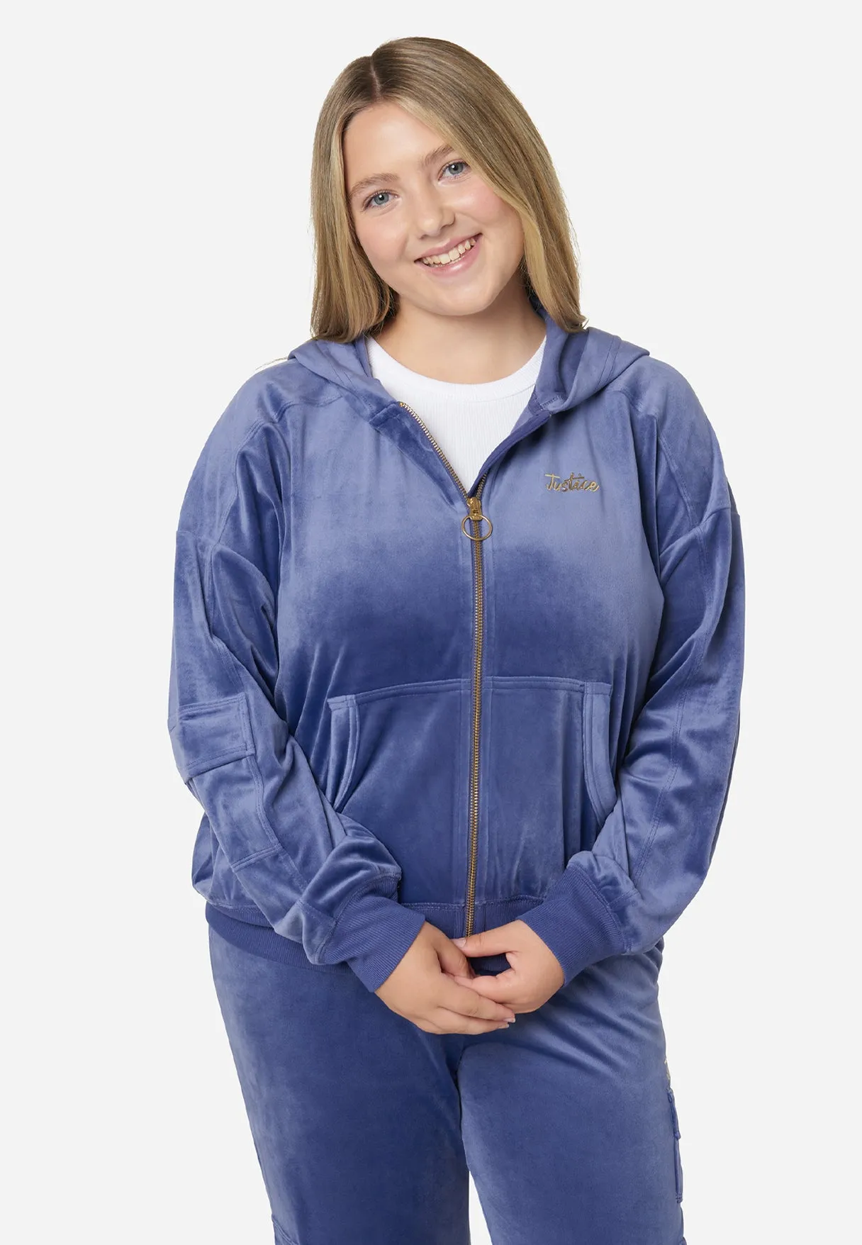 Comfy-Cute Velour Cargo Hoodie