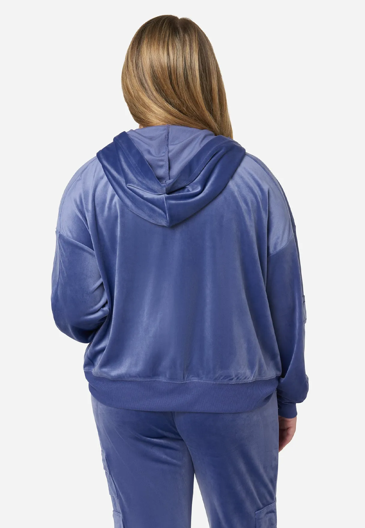 Comfy-Cute Velour Cargo Hoodie