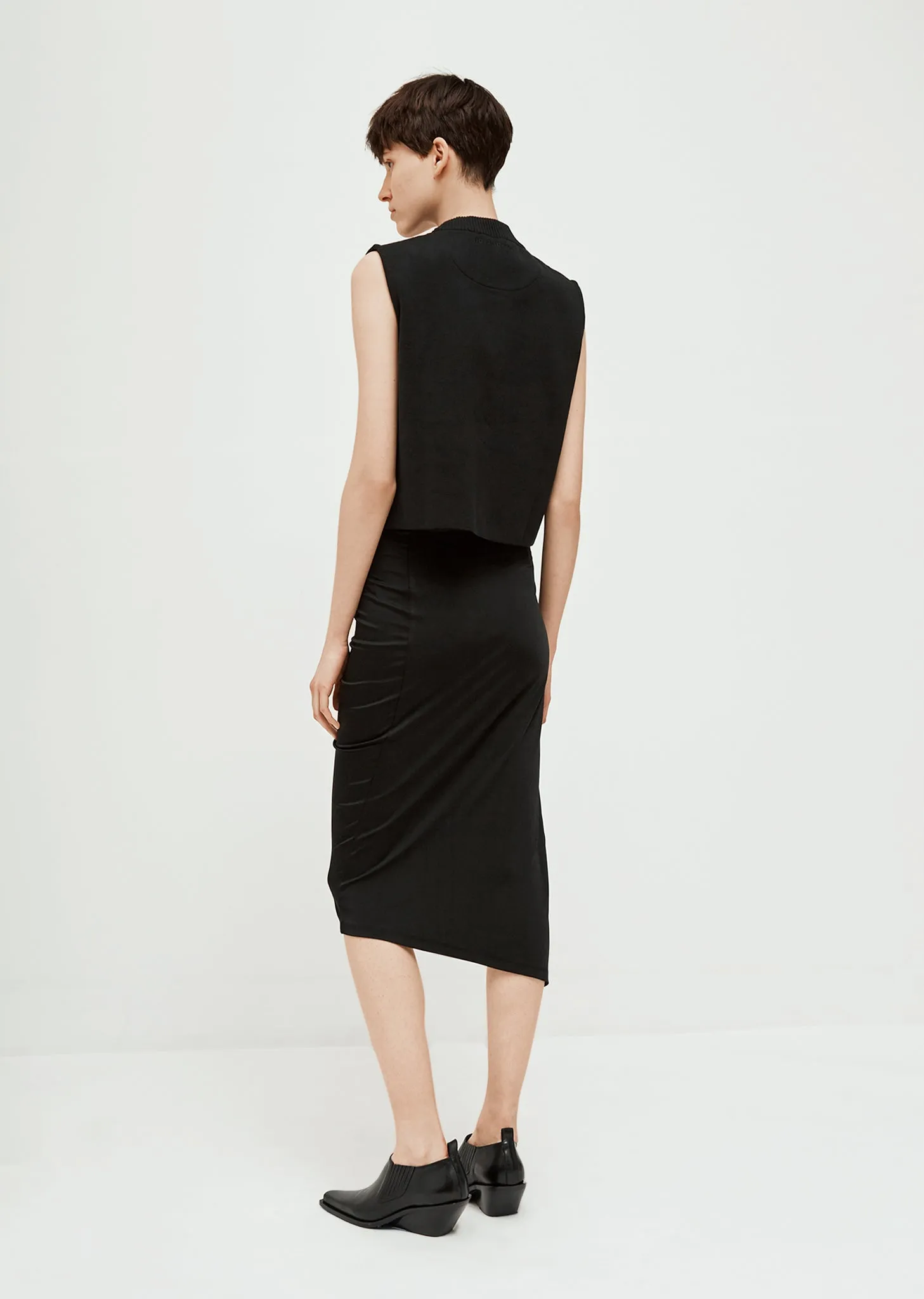 Draped Viscose Wrap Skirt