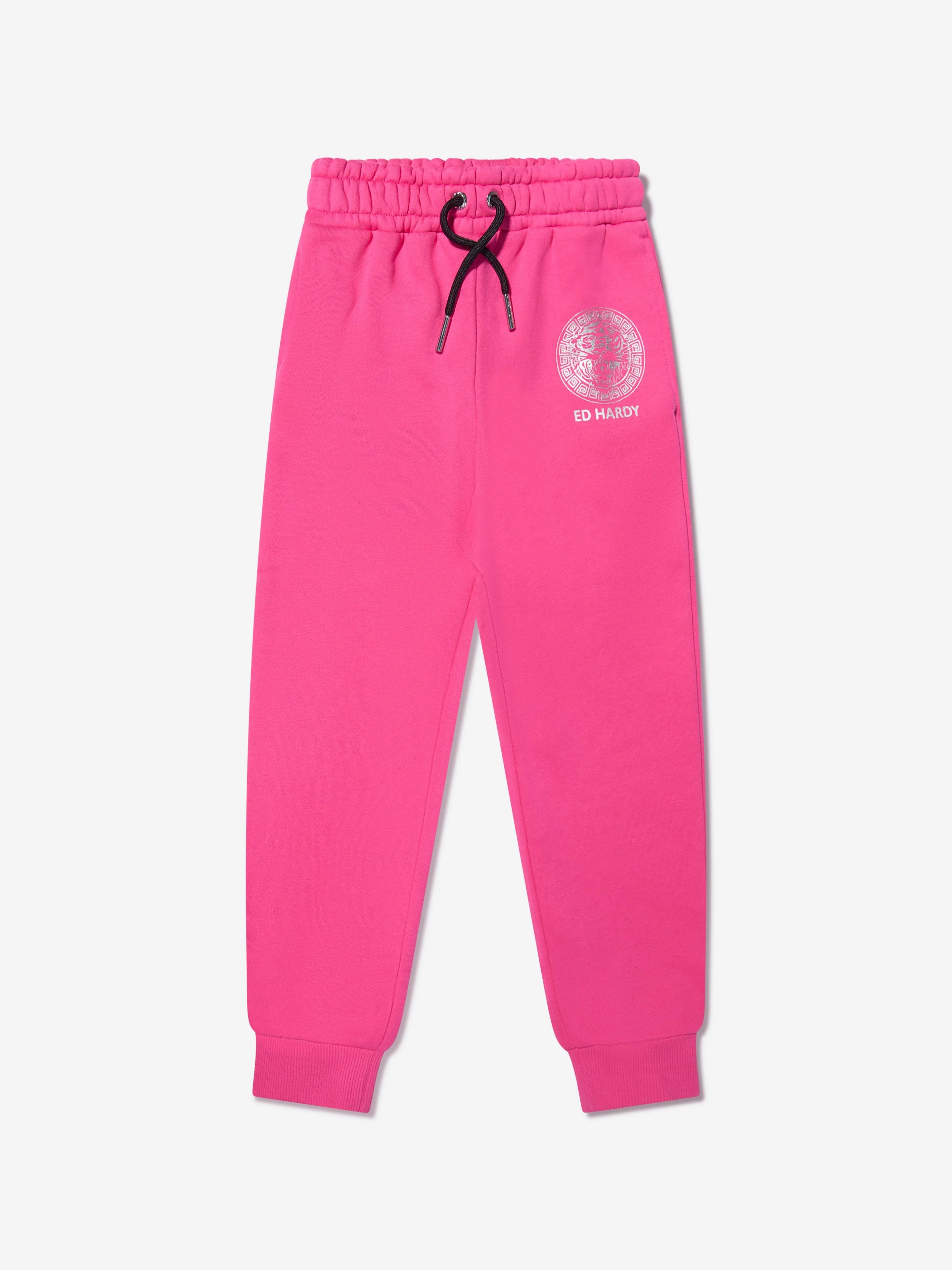 ED Hardy Girls Logo Joggers in Pink