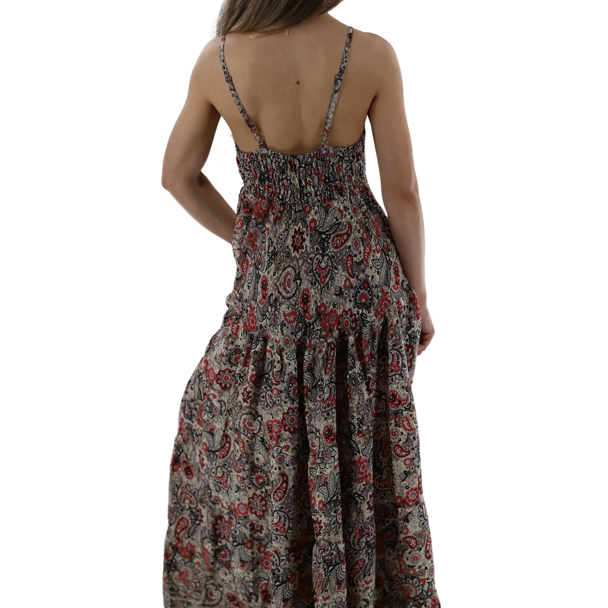 Flowy Long Flower 'Irene' Maxi Dress