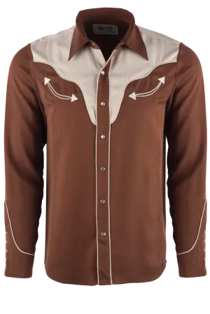 H Bar C Ranchwear San Juan Pearl Snap Shirt - Brown