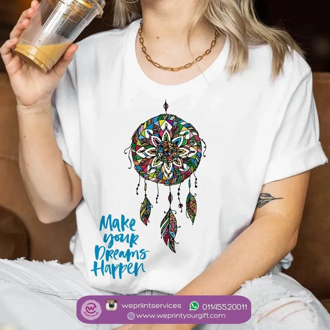 Half sleeve T-shirt- Dream Catcher