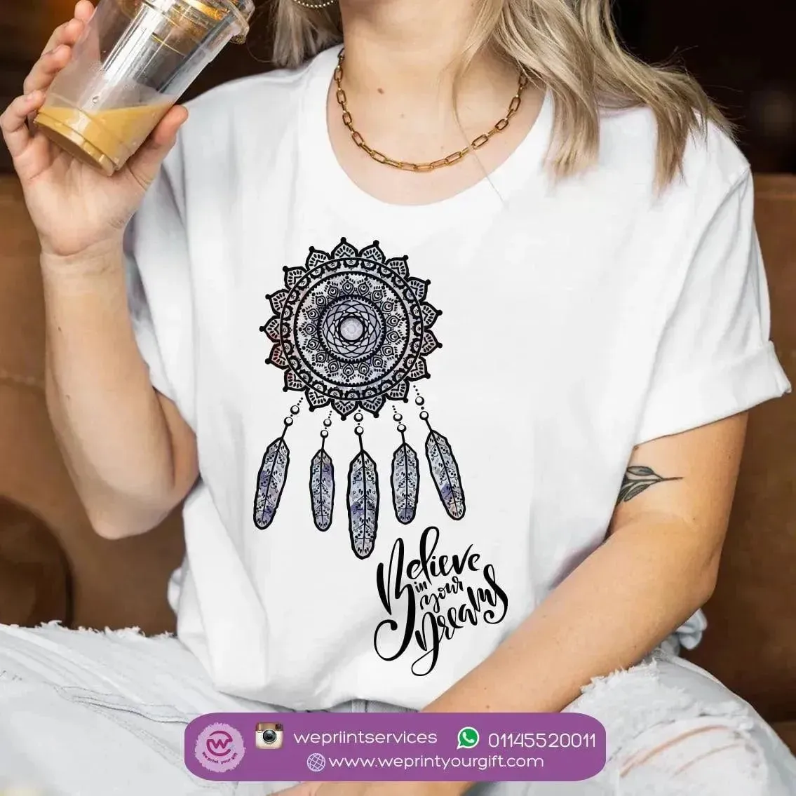 Half sleeve T-shirt- Dream Catcher