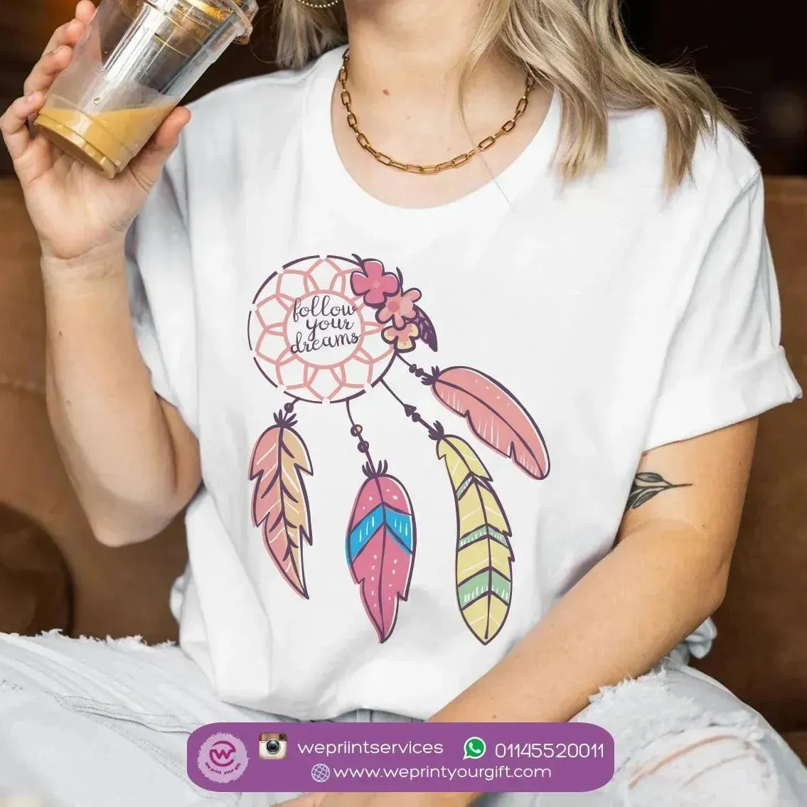 Half sleeve T-shirt- Dream Catcher