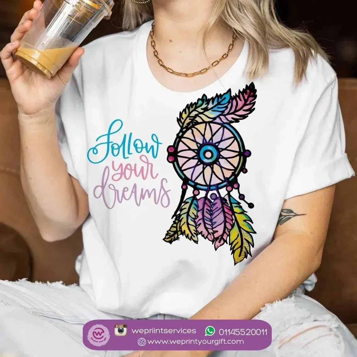 Half sleeve T-shirt- Dream Catcher