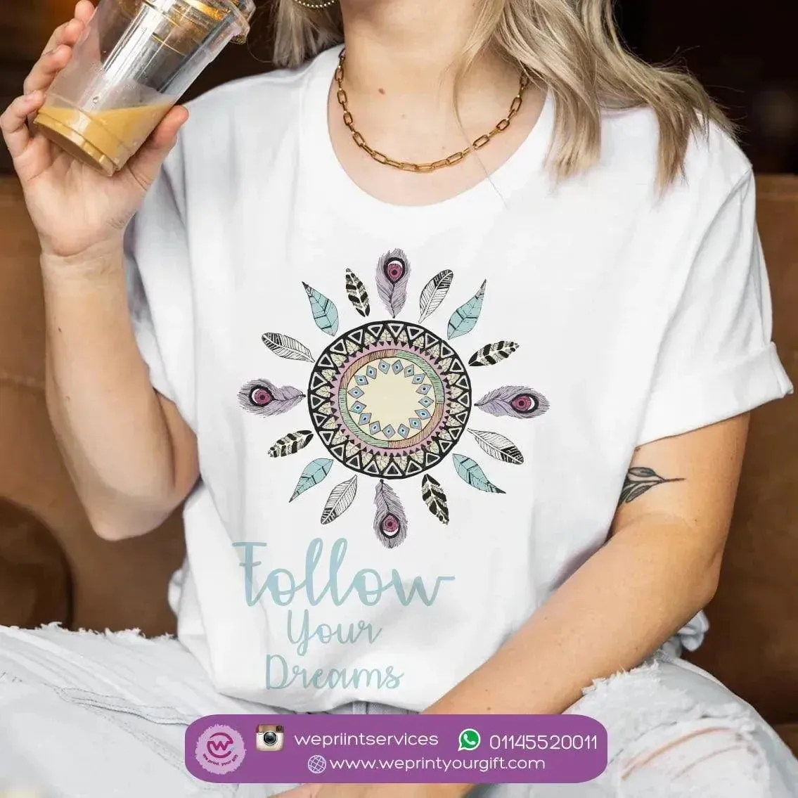 Half sleeve T-shirt- Dream Catcher