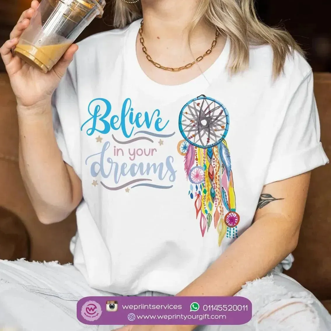 Half sleeve T-shirt- Dream Catcher