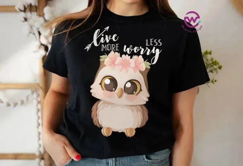 Half sleeve T-shirt- Owl-B