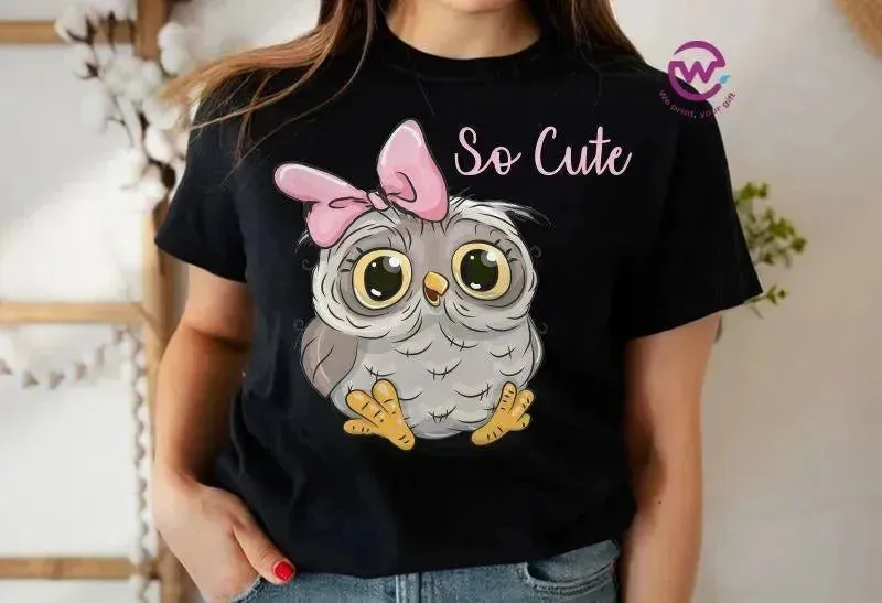 Half sleeve T-shirt- Owl-B