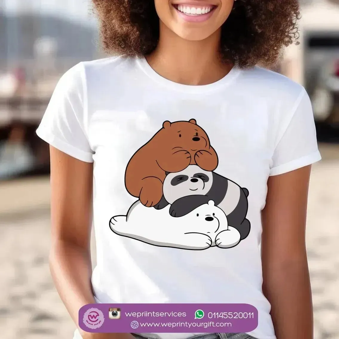 Half sleeve T-shirt- Three Bears