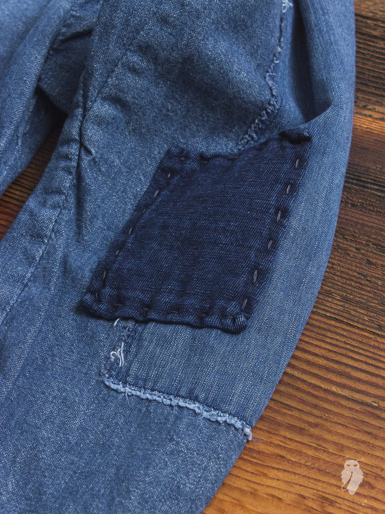 Haori Western Denim Shirt in Natural Indigo Remake