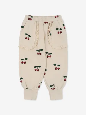 Konges Sløjd Girls Lou Frill Cherry Joggers in Multicolour