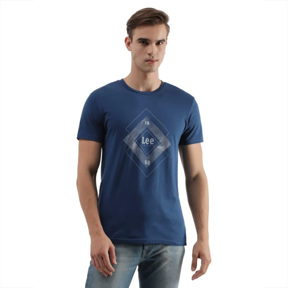 Lee Men's Graphic Slim Fit T-Shirt (LMTS004556_Navy