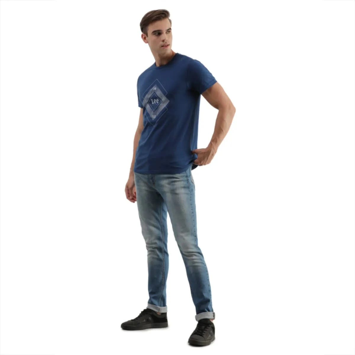 Lee Men's Graphic Slim Fit T-Shirt (LMTS004556_Navy