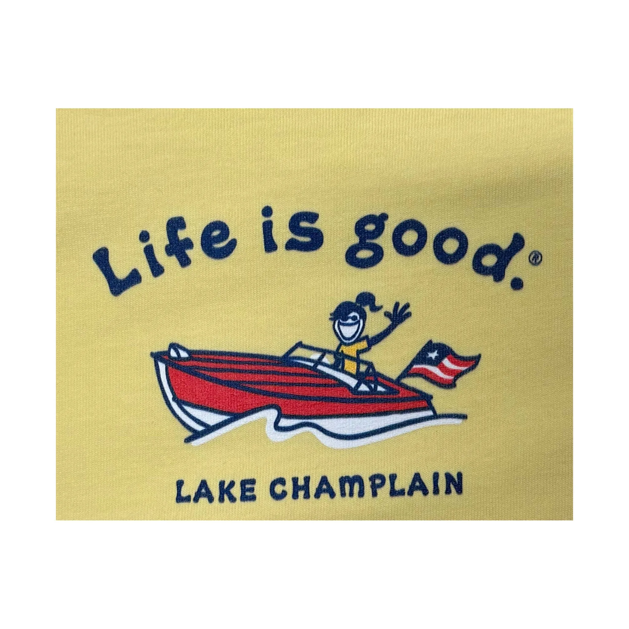 Life is Good Women's Lake Champlain Exclusive Jackie Tee - Sandy Yellow