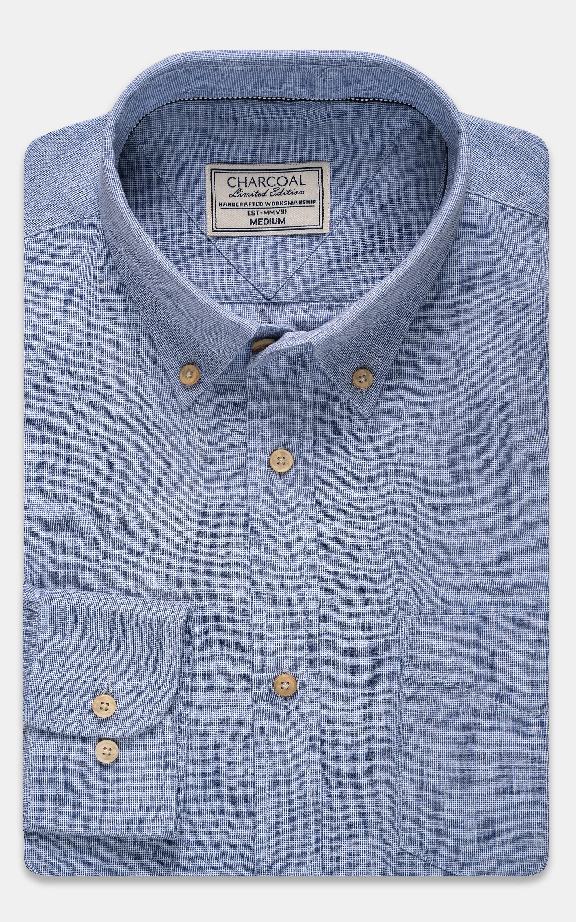 LIMITED EDITION LINEN SHIRT CHAMBRAY BLUE