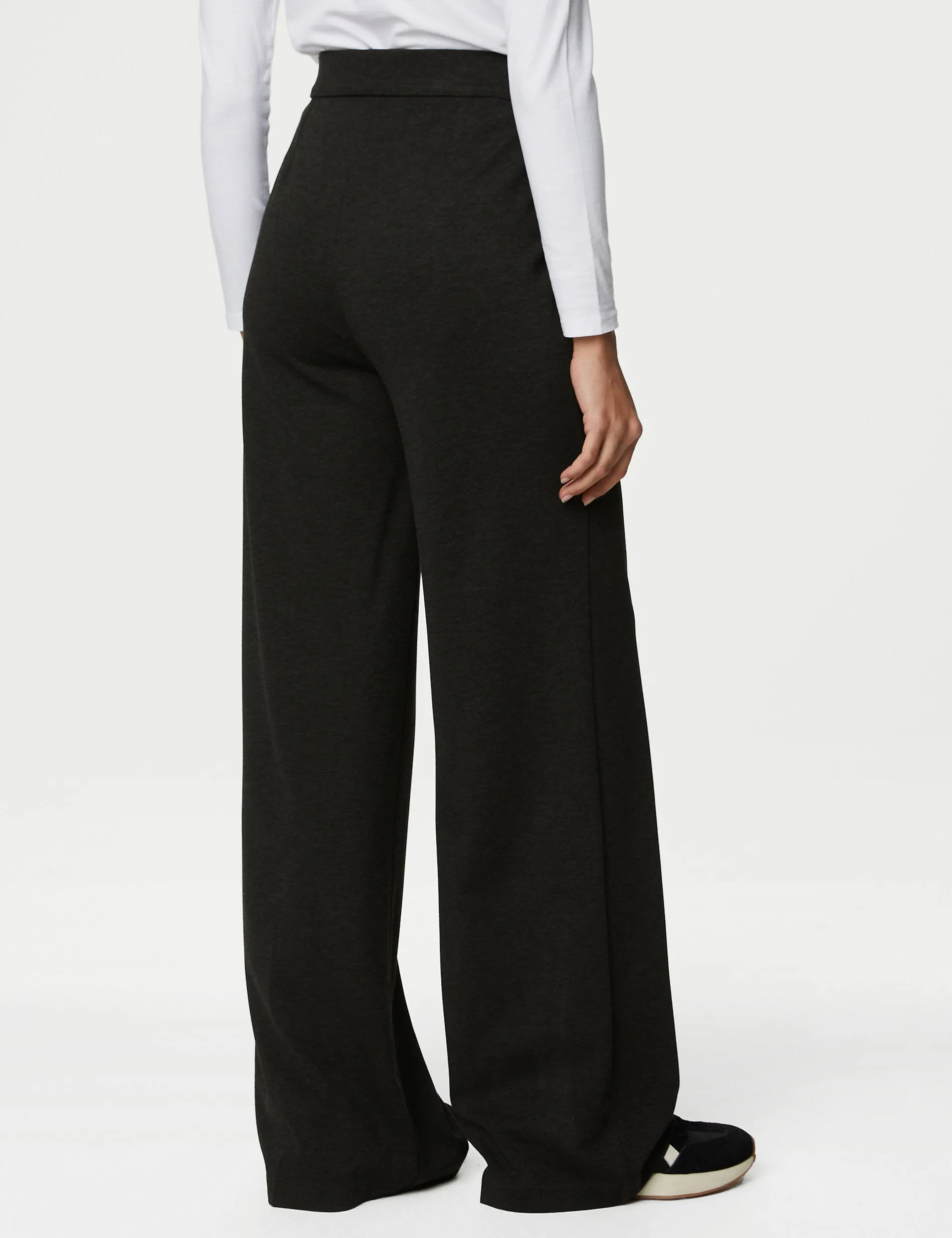 Marks & Spencer stretch jersey wide leg trousers