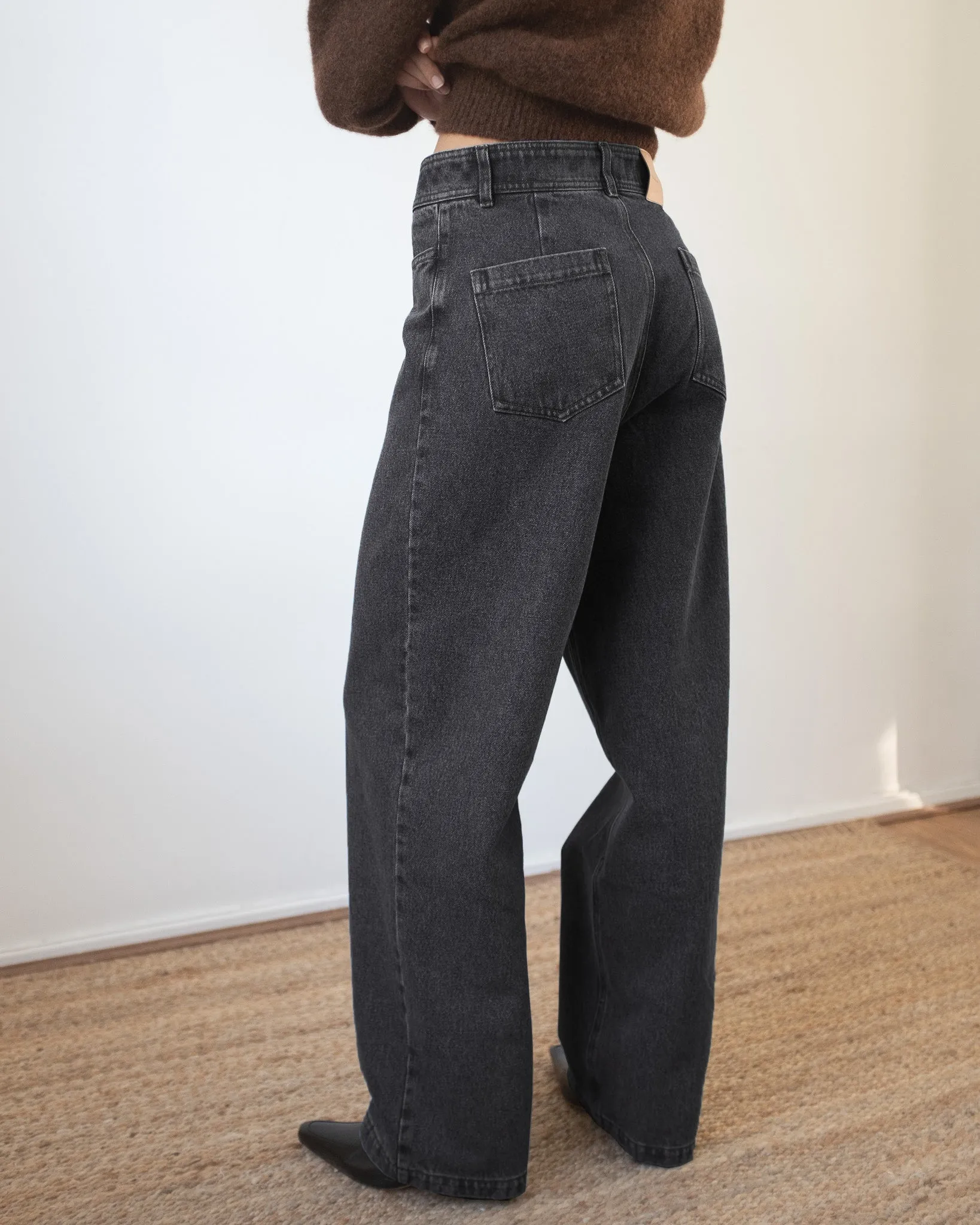 Maude Trousers Organic Cotton Denim Black