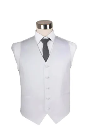 Mens White Cotton Vest Waistcoast