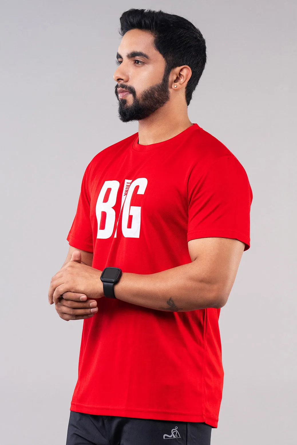 MINIMAL BUZZ THINK BIG GRAPHIC T-SHIRTS - RED