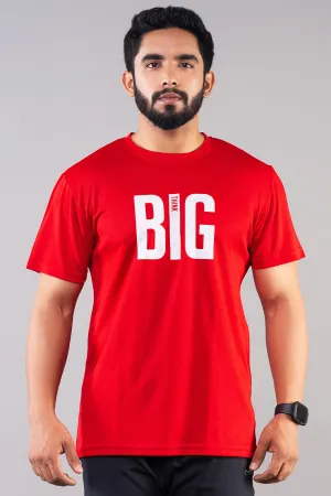 MINIMAL BUZZ THINK BIG GRAPHIC T-SHIRTS - RED