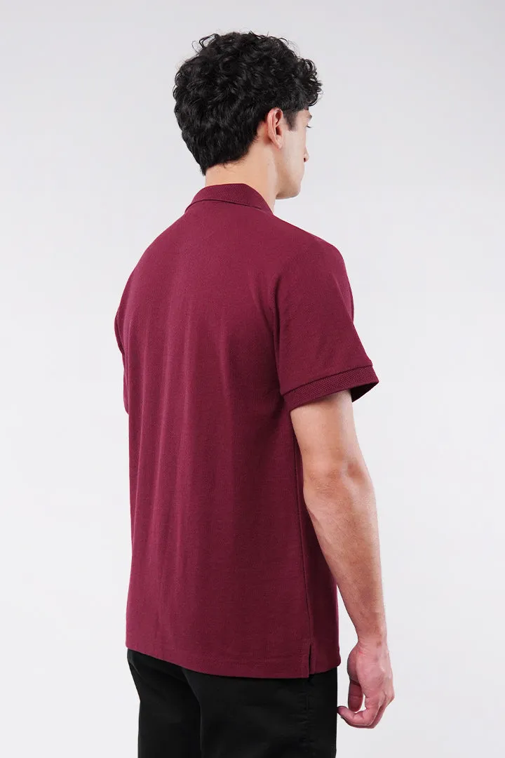 MNDZ Signature Polo Shirt - Maroon