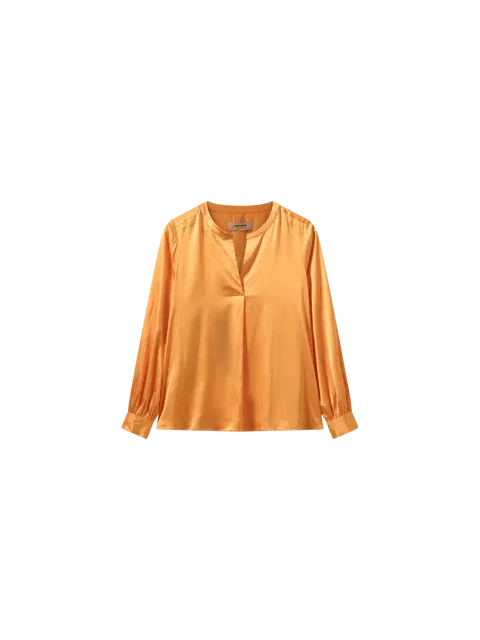 Mos Mosh Blazing Orange Enfa Satin Blouse