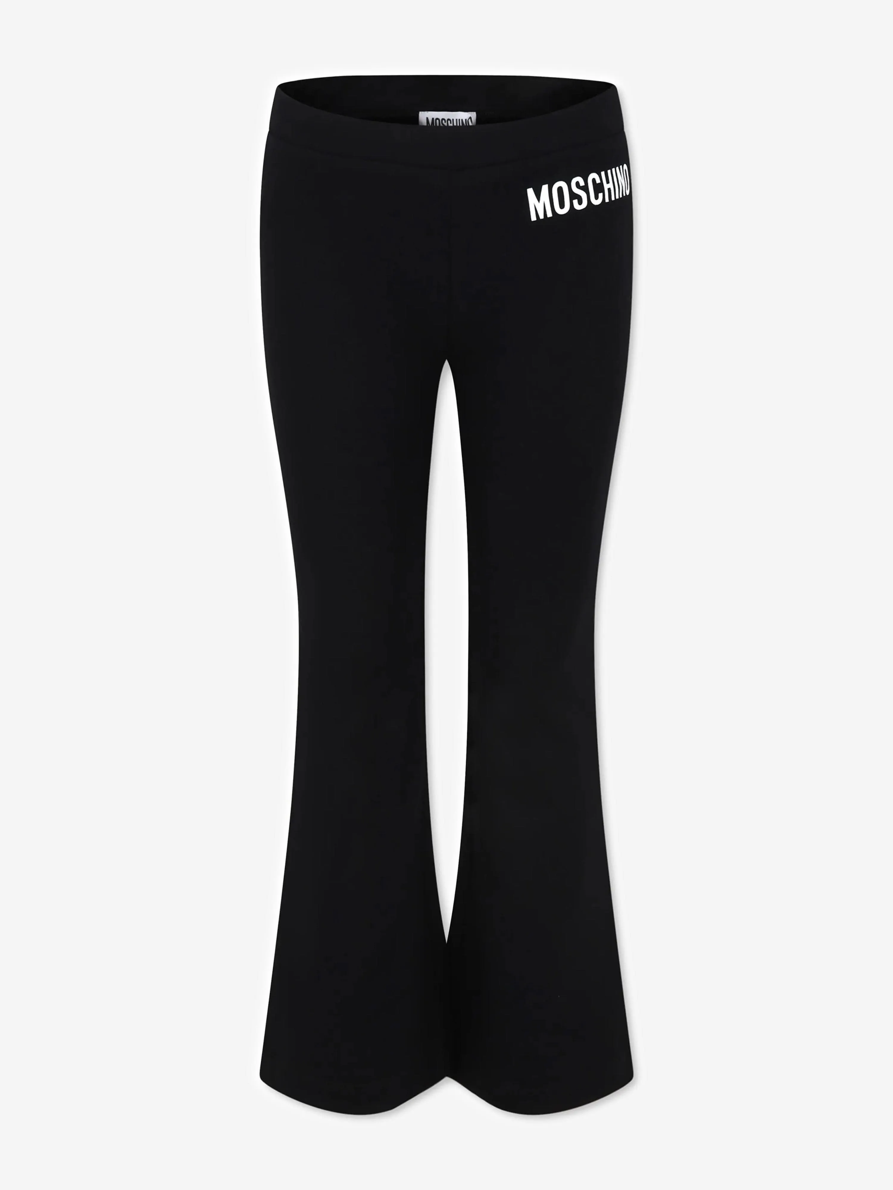 Moschino Girls Flared Logo Joggers in Black