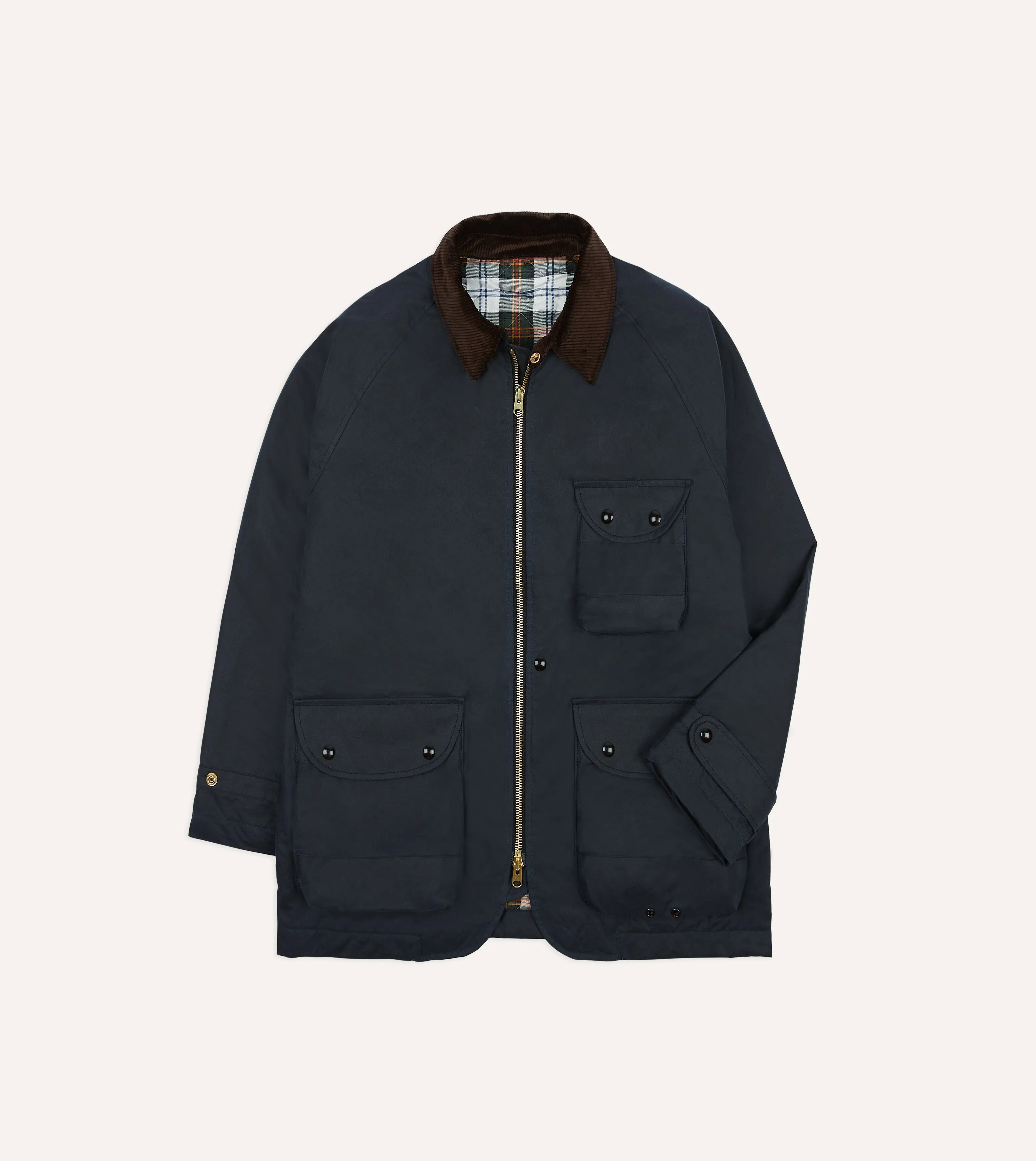 Navy Waxed Coverall Jacket