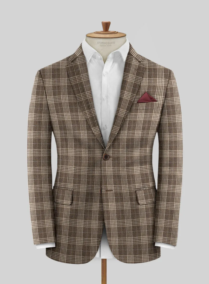 Noble Hugo Brown Wool Silk Linen Jacket