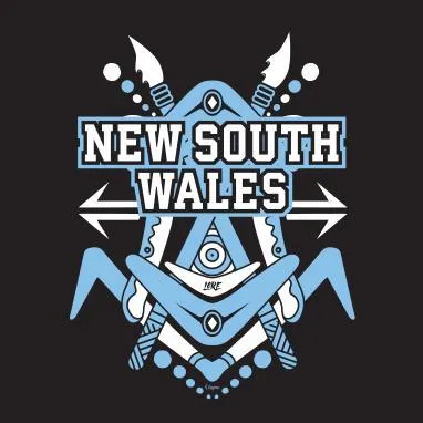 NSW Tribute Black Cotton Crew Neck Unisex T-Shirt