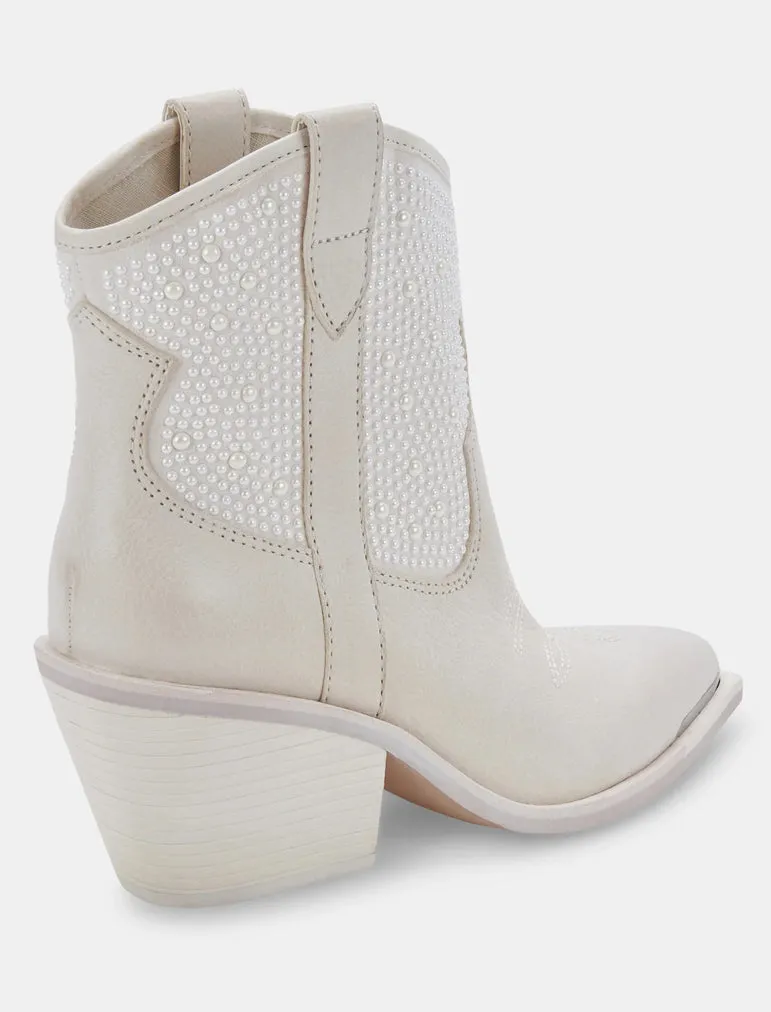 Off White Pearl Nashe Booties