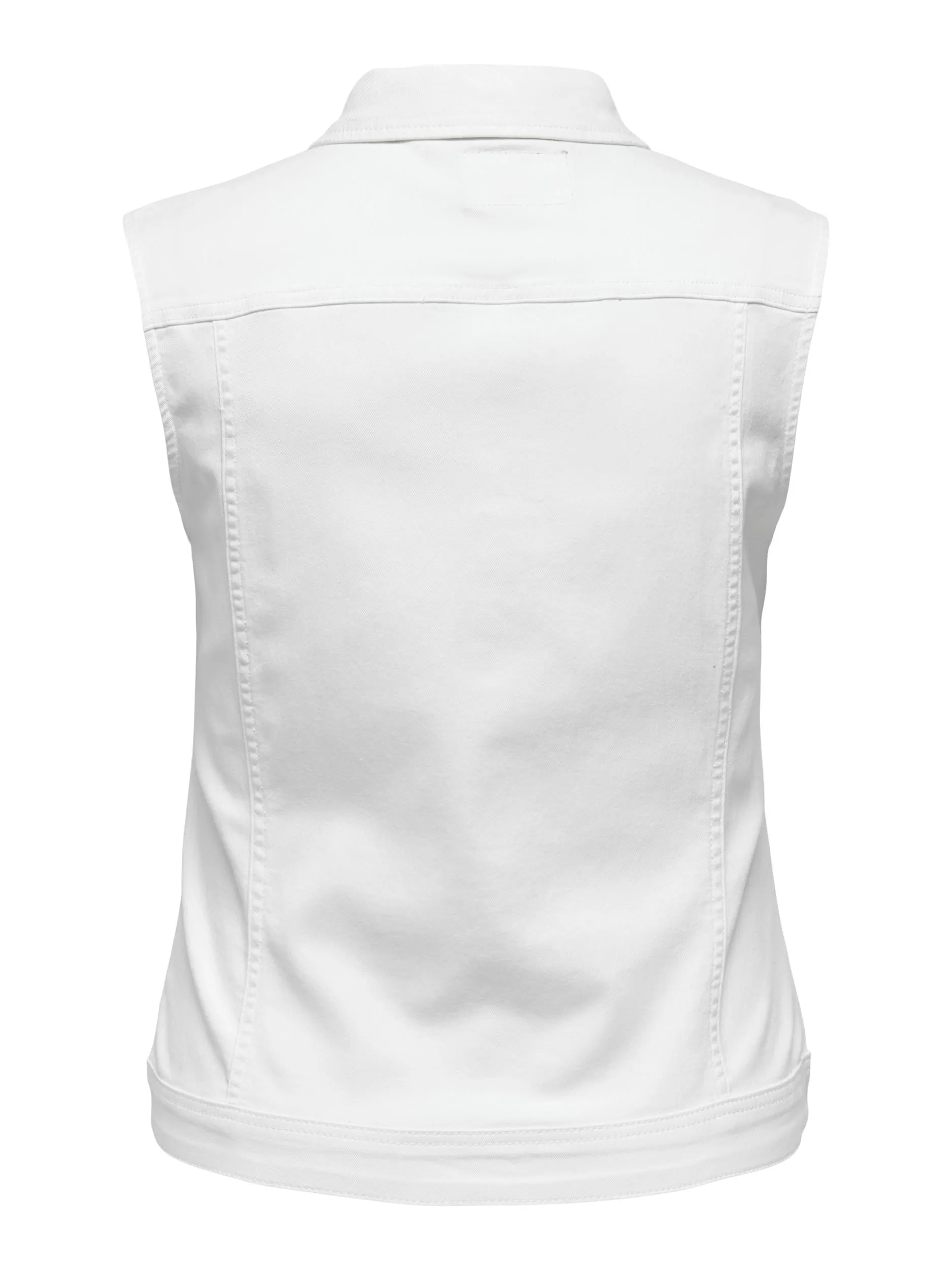 Only Carmakoma Sleeveless Denim Jacket in White