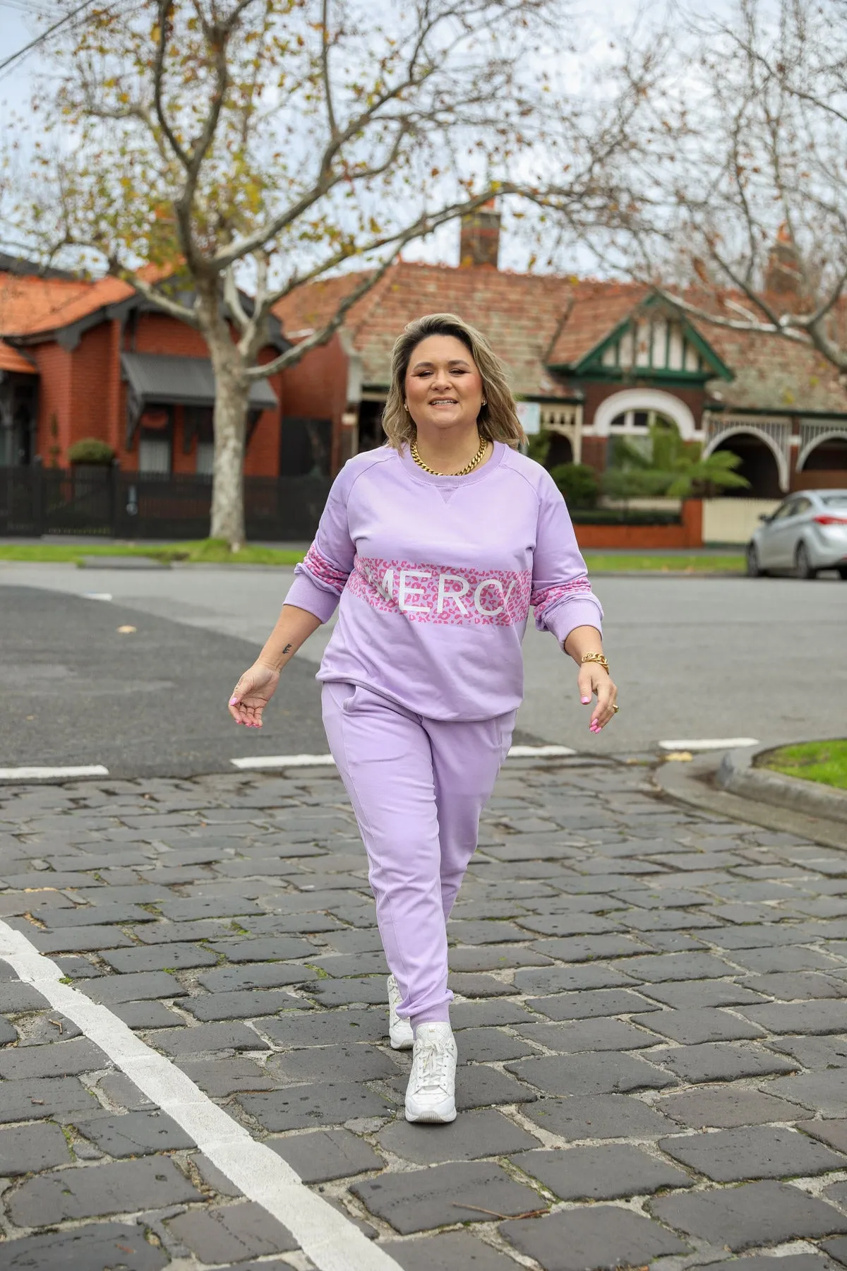 Oxford Joggers - Purple