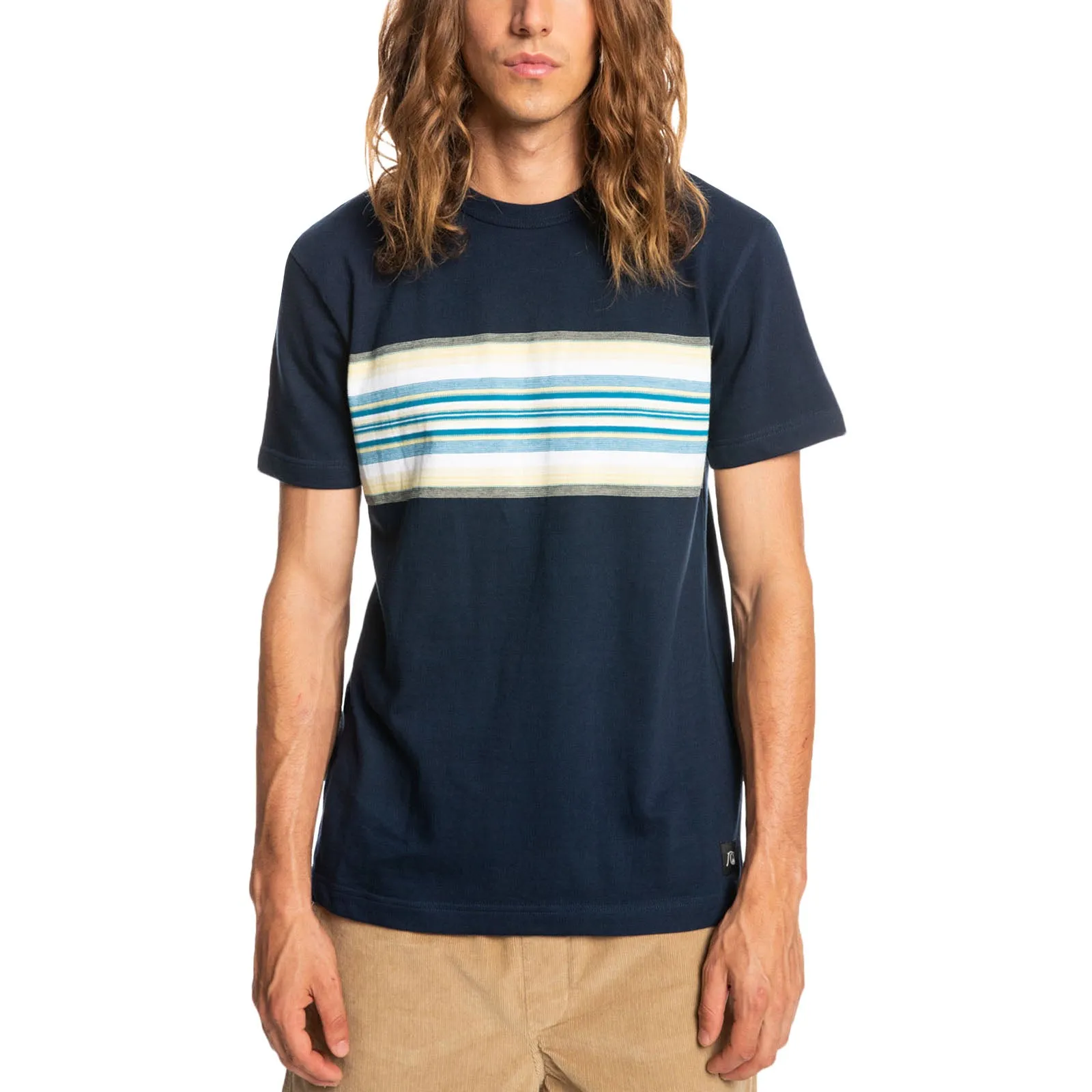 Quiksilver Mens Transat Placement Short Sleeve T-Shirt - Navy Blazer