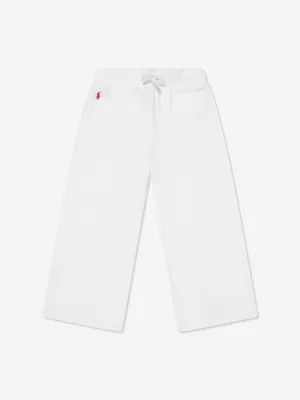 Ralph Lauren Girls Logo Joggers in White